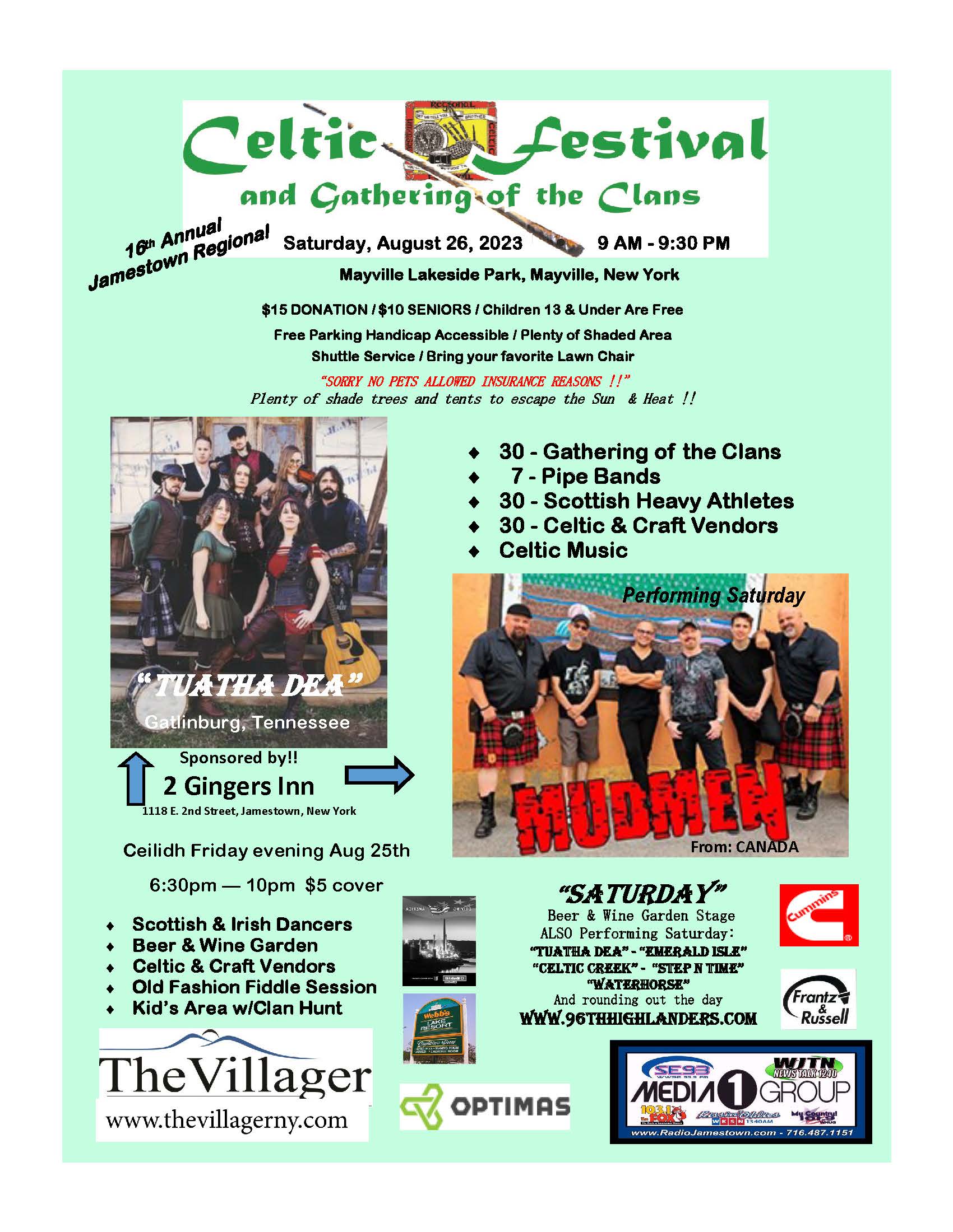 Jamestown Regional Celtic Festival Highland Games and Festivals